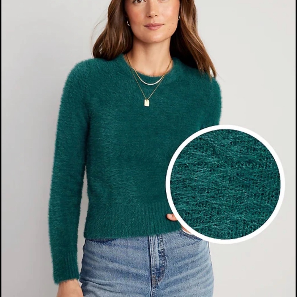 Old Navy Emerald Isle fuzzy eyelash sweater‎ size XL